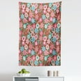 thumbnail image 1 of Floral Tapestry, Vibrant Bunch of Various Flower Petals Florets Shabby Form Illustration, Fabric Wall Hanging Decor for Bedroom Living Room Dorm, 5 Sizes, Pink Brown and Teal, by Ambesonne, 1 of 1
