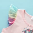 thumbnail image 5 of Bellafa Little Girls Sequin Tulle Dresses Princess Flutter Sleeve Tutu Dress For 2-8Y Toddler Girl Casual Party Dress, 5 of 6
