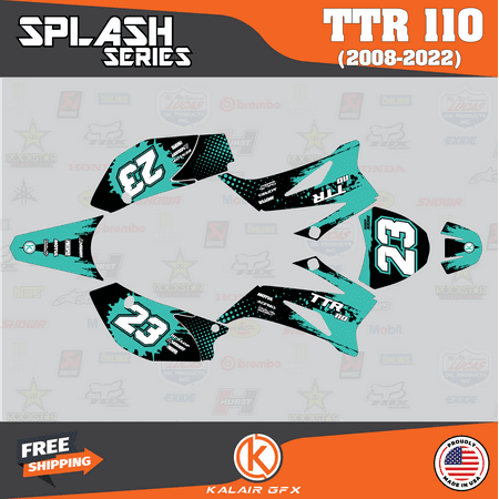 Kalair GFX Graphics Kit for Yamaha TTR110 (2008-2023) Splash Series Kalair GFX Graphics Kit for Yamaha TTR110 (2008-2023) Splash Series