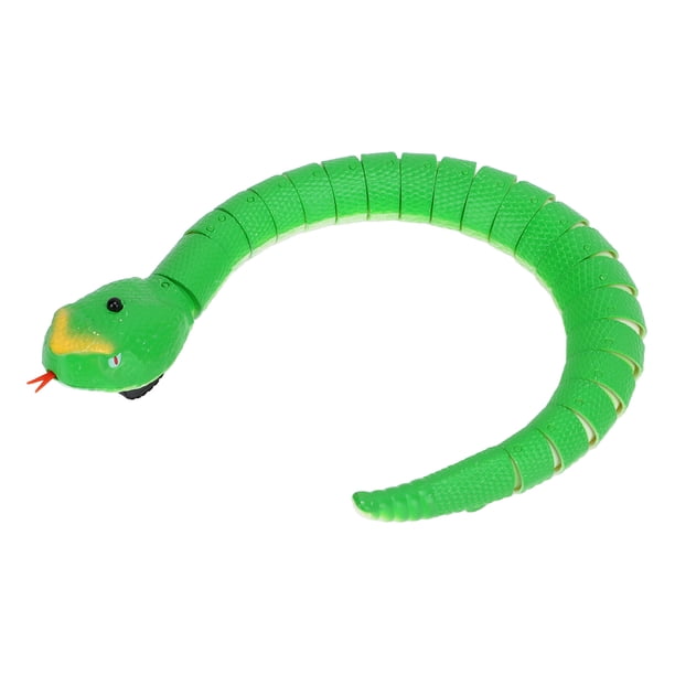 Control Remoto Serpiente Carga USB Control Infrarrojo Ultra Realista con Lengua de Serpiente Retráctil RC Animal Juguete para Más de 8 Verde