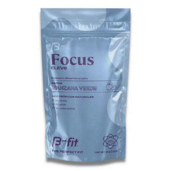 Nootrópicos Naturales B-fit Focus Elev8 Sabor Manzana Verde 150gr