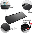 thumbnail image 5 of LitaiL Desktop Dry Erase Board, Tempering Glass Whiteboard with Storage, Keyboard Stand Desk Organizers, Black, 5 of 7