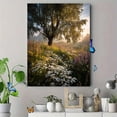 thumbnail image 4 of Qisvanset 12x16 Inch Blue Frog Floral Canvas Print Wall Art, 4 of 5