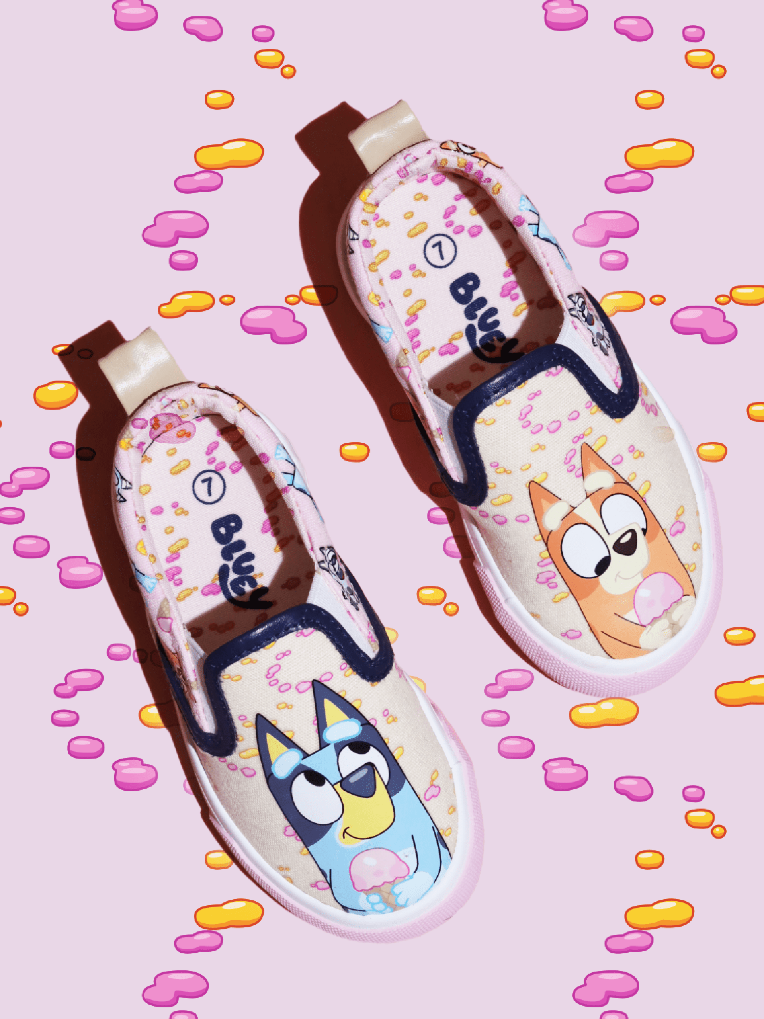 Bluey Toddler Girls’ Low-Top Slip-On Sneakers
