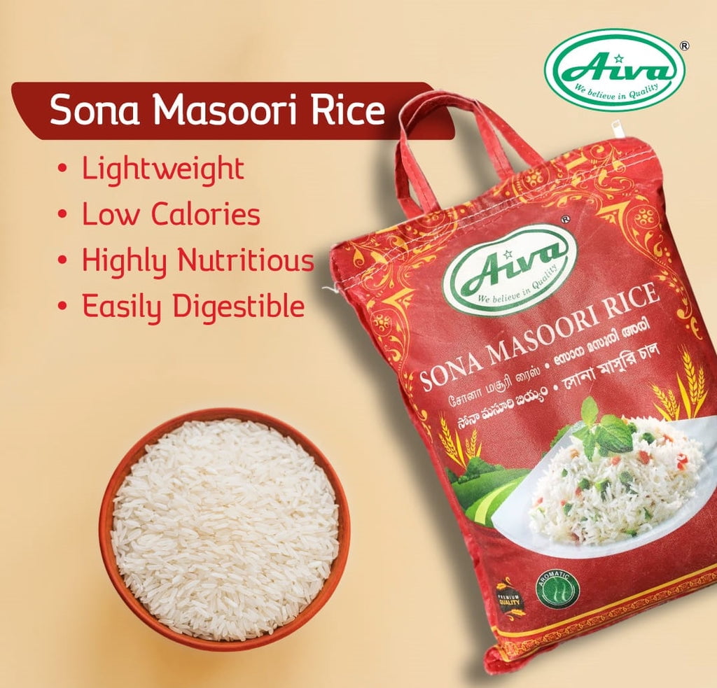 Sona Masoori Rice 10 LB Aiva Products