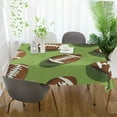 thumbnail image 3 of Yayeee Tablecloths 60" x 60" Rectangle Wrinkle Resistant Party Table Cover, Game Day Footballs, 3 of 8