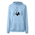 thumbnail image 6 of Gubotare Fall Sweatshirt Women's Fleece Full-Zip Hoodie (Sky Blue,M), 6 of 6