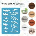 thumbnail image 5 of Acrylic Earring Handwork Template Card Leather Cutting Stencils Deep Sky Blue Lightning Bolt 130x90x2mm 2pcs/set, 5 of 8