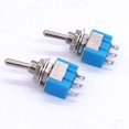 thumbnail image 2 of Taiss 10 piezas SPDT mini interruptor de palanca 3 pines 3 posiciones ON/OFF/ON interruptor de palanca miniatura AC 125 V/6A interruptor de palanca MTS-103, 2 of 5