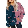 thumbnail image 2 of Cowsor Sweat à Capuche pour Enfants / Manches Longues Imprimé Col Rond / Tissu Extensible Doux / Tenue Décontractée Chaude pour École Quotidienne / Garçons Filles 2-14 Ans, 2 of 6
