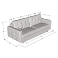 thumbnail image 6 of Meble Vegas Futon Sofa Bed, Queen Sleeper with Storage, 6 of 6