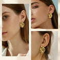 thumbnail image 3 of Lancharmed Gold Plated Cute Earrings for Womens,Oval Earring Women Birthday Gifts 2025, 3 of 7