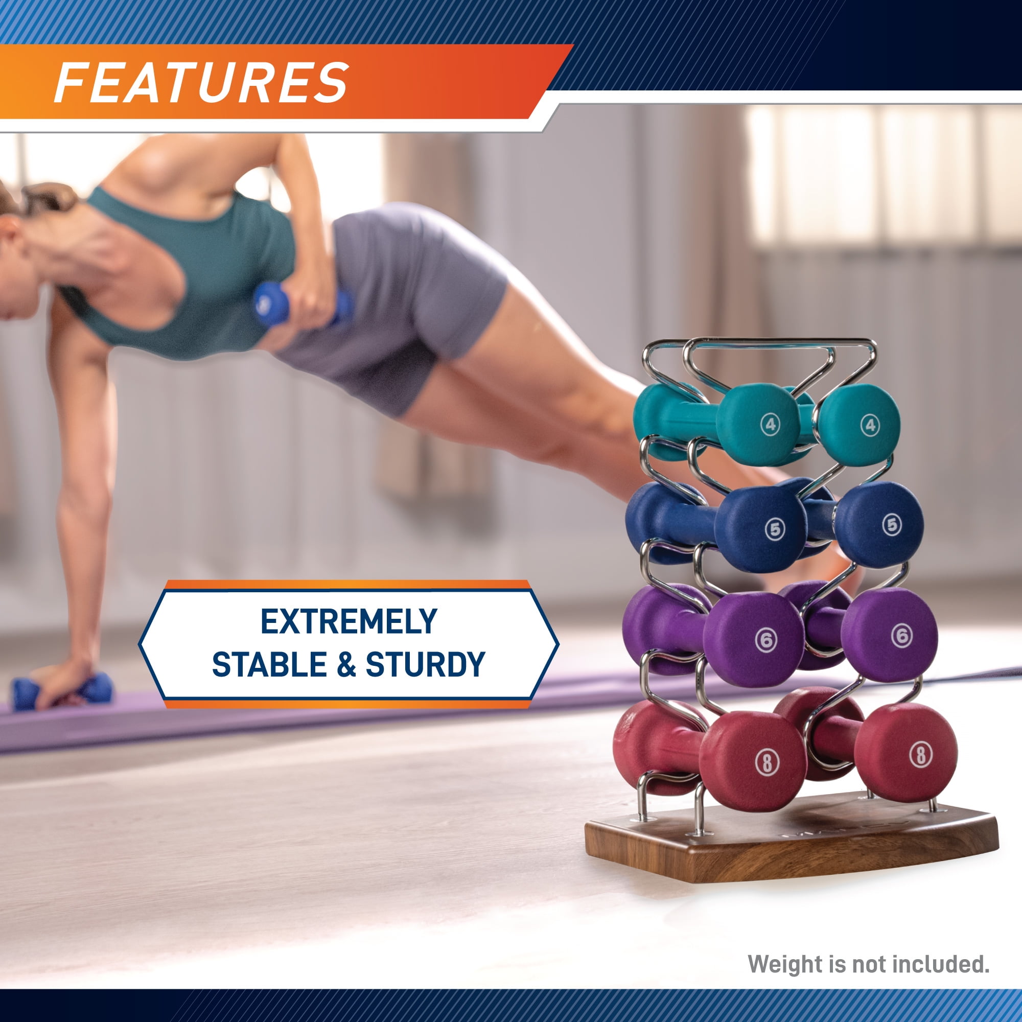 Marcy Strength Training 4 Tier Dumbbell Rack DBR-8703