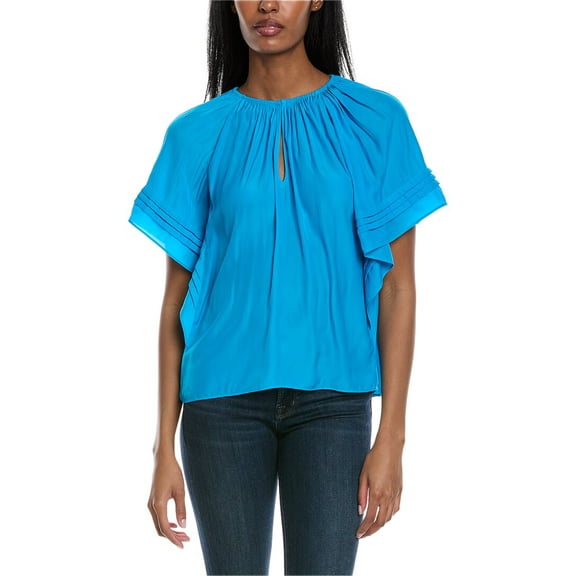 Ramy Brook womens  Kylo Top, L, Blue