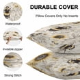 thumbnail image 6 of Outdoor Waterproof Pillow Covers Pack of 2, Summer Sunflower Bee Floral Vintage Farmhouse Decorative Throw Pillowcases Cushion Covers for Garden Patio Tent Sofa Couch, 20x20 inch, 6 of 8
