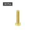 thumbnail image 3 of Unique Bargains Brass Hex Bolts, M4x16mm 30 Pack Fully Thread Grade 4.8 Machine Screws, 3 of 4