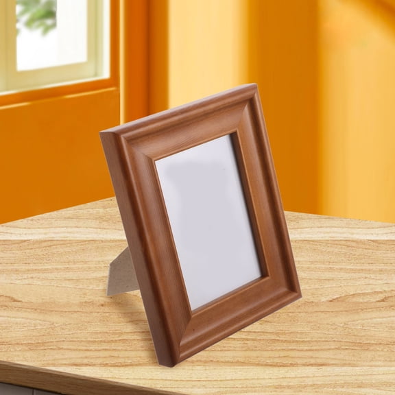 FOMIYES Walnut Wood 5-Inch Tabletop Display Photo Frame 1 Piece