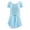 Blue, variant on Uccdo Girls Short Sleeve Gymnastics Skirted Leotards Ballet Tutu Dance Dress Leotard With Wrap Skirt, Size 3-9 Years