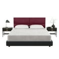 thumbnail image 4 of Jaxx Panelist Modern Padded Headboard – Set of 4 Wall Mounted Panels - Queen, Vino Red Microvelvet, 4 of 4
