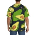 thumbnail image 5 of Naloa Fresh Avocado Men's Loose Fit Cuban Collar Short-Sleeve Shirt with Button-down and Chest Pocket for Everyday Wear Outings - Small, 5 of 7