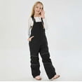 thumbnail image 3 of HUAXUN-Kids Insulated Snow Bib Pants - Waterproof Windproof Ski Overalls for Girls and Boys, Thermal Snow Pants for Skiing, Snowboarding & Outdoor Winter Play kids snow pants(Black,8-9Years), 3 of 5
