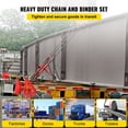 thumbnail image 2 of VEVOR Chain Load Binder, 5/16\" Tie Down Kit with 6600LBS Working Load Capacity and Two Grab Hooks, Includes (4) Ratchet Binders, 2 of 9