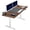 Black & Vintage Brown/White, variant on VIVO Electric 60” x 30” Stand Up Desk Workstation, Black Table Top, White Frame