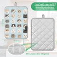 thumbnail image 6 of Yayeee Pot Holders Kitchen Heat Resistant with Pockets 7"x9.8" Cotton Oven Cooking Hot Pads, Cute Cat Faces, 6 of 7