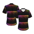 thumbnail image 3 of Yiaed Colorful Sparkling Print Women's T Shirt V-Neck Short Sleeve Shirt Casual Breathable Tee Summer Tops-X-Large, 3 of 5