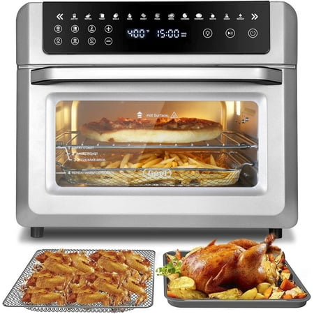 

Large Air Fryer Oven 13-in-1 Air Fryer Countertop Toaster Oven with Digital Touchscreen Rotisserie & Dehydrator Convection Oven Air Fryer Original Recipe Accessories Included Black