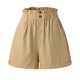 thumbnail image 2 of Gibobby pantalones de mujer Pantalones cortos de playa con botones cómodos y cintura elástica de verano para mujer con bolsillos (Caqui, XXL), 2 of 5