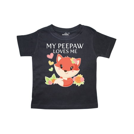 

Inktastic My Peepaw Loves Me- little fox Gift Toddler Boy or Toddler Girl T-Shirt