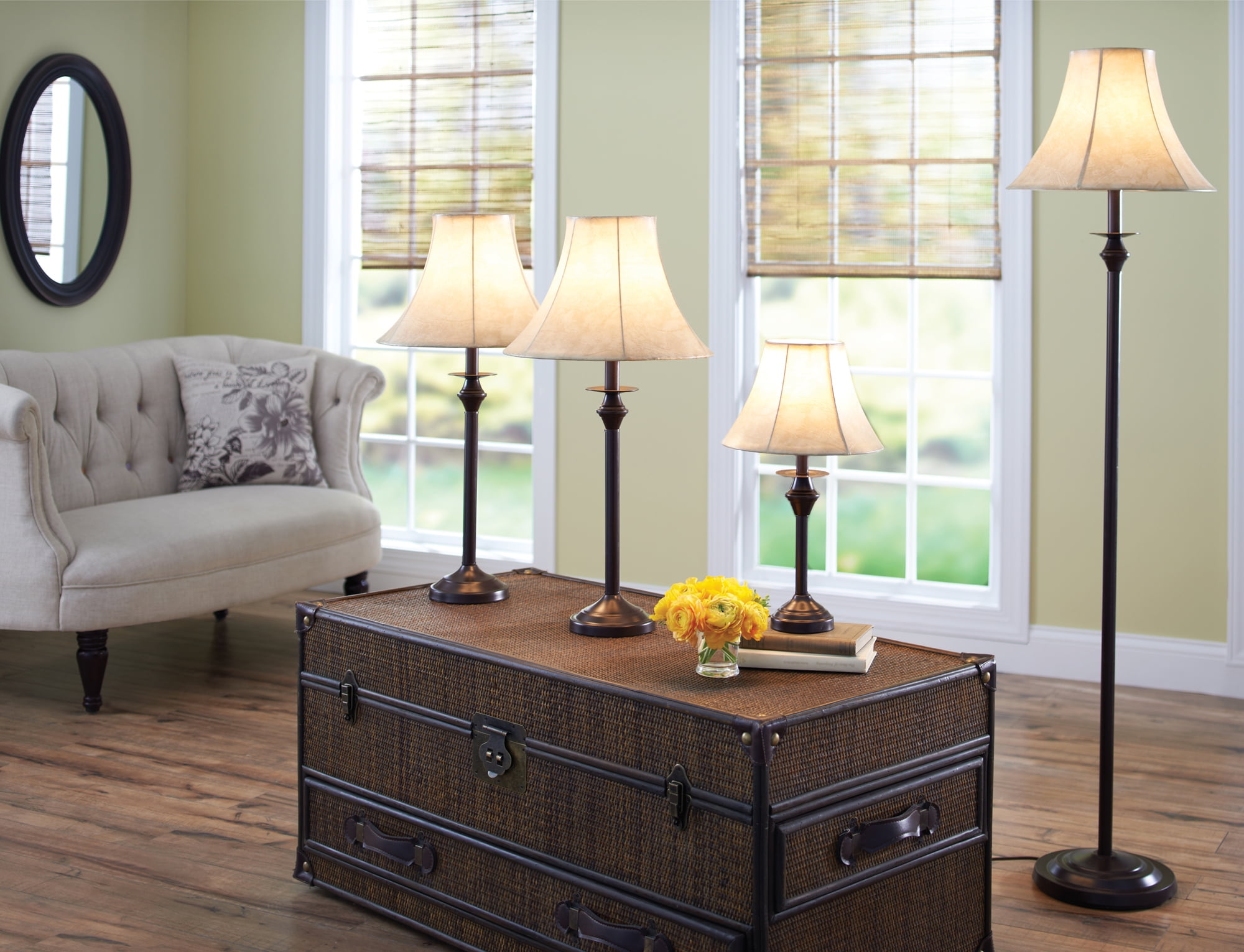 Better Homes Gardens 4 Piece Lamp Set Bronze Finish Com