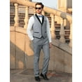 thumbnail image 5 of ETHAN Mens Tuxedo Suit Set Light Grey Business Suit for Men Casual Dresses Pants for Daily M, 5 of 9