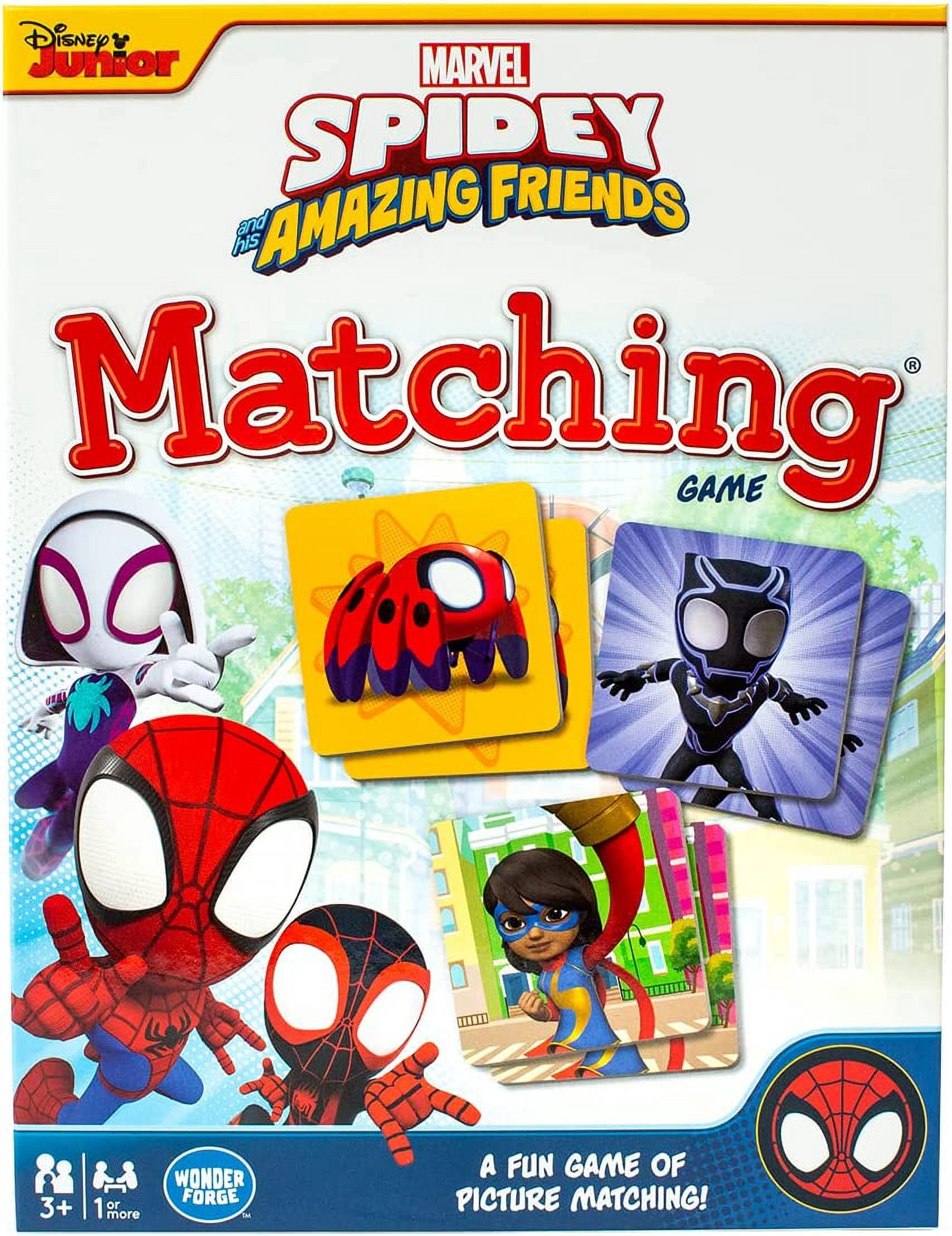 Marvel Matching Game by Wonder Forge | For Boys & Girls Age 3 to 5 | A Fun & Fast Disney Memory Game for Kids | Spider-Man, Captain America, Black Panther, Hulk, and more(Packaging may vary)