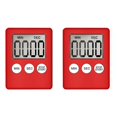 thumbnail image 1 of Digital Kitchen Timer, Timer, Egg Timer, Suitable for Work, Sports Timer, Game, Cooking Timer, 2 Pack Red, 1 of 5
