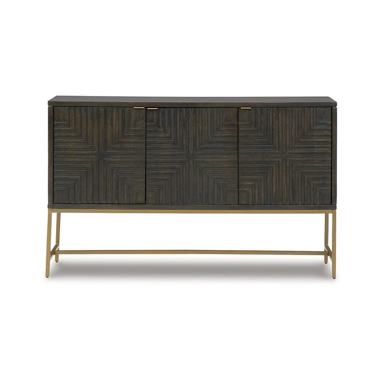 Elinmore Accent Cabinet - Brown/Gold Finish Elinmore Accent Cabinet - Brown/Gold Finish