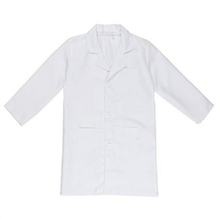 FEESHOW Kids Boy Girl Long Sleeve White Lab Coat Doctor Uniform Outfit Cosplay Costume White