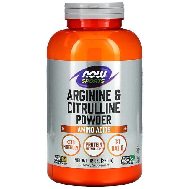 NOW Foods, Sports, polvo de arginina y citrulina, 12 oz