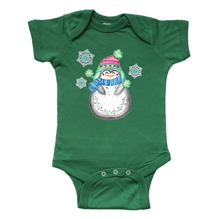 

Inktastic Winter Happy Penguin Gift Baby Boy or Baby Girl Bodysuit