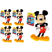JA-RU Mickey Mouse Stuffers (4 Pack) Disney Squish Ums Toys, Mickey Mouse Clubhouse Party Supplies, Party Favors for Kids | W-A-6900-4