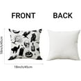 thumbnail image 6 of Halloween Pillow Covers 18x18 Set of 2 Autumn Decorative Seamless Black Cat Pumpkin Face Skull Crow Throw Pillow Cases Cushion Covers Farmhouse,Thanksgiving,Home Décor, 6 of 6