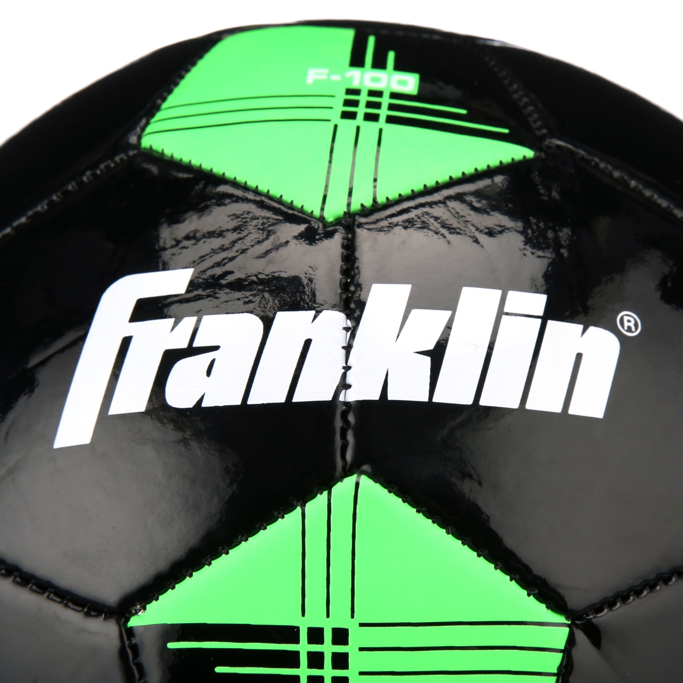 Franklin Sports Youth Soccer Balls - F-100 Size 4 - 12 pack - Black/Green
