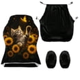thumbnail image 4 of Whosucclay Cat Butterfly Sunflower Print Office Computer Game Chair Slipcovers Machine Washable Non-Slip Computer Chair Seat Slipcovers with Armrest Covers Gamer Chairs Protector, 4 of 8