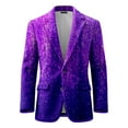 thumbnail image 4 of Mardi Gras blazer for men Corduroy With Sparkling Sequin Print For Festival Party Night Out And Formal Events, 4 of 4