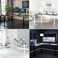 thumbnail image 3 of VIVO White / Black Electric 84" x 63" Corner Standing Desk, L-Shaped Workstation, 3 of 8