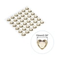 thumbnail image 2 of 144uds Corazón Imitación Diamante 10mm Autoadhesivo Gemas Pegatinas Joyas para San Valentín Claro Marrón, 2 of 7