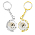 thumbnail image 1 of Juego de Pai Gow dominó foto Anillo de oro de metal llavero llavero, 1 of 4
