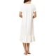 thumbnail image 3 of Noche de Victoria para Mujeres INSPIRE CHIC, Camisón de Princesa con Encaje y Volantes, Manga Corta, Ropa de Dormir de Algodón, Ropa de Casa M Blanca, 3 of 6