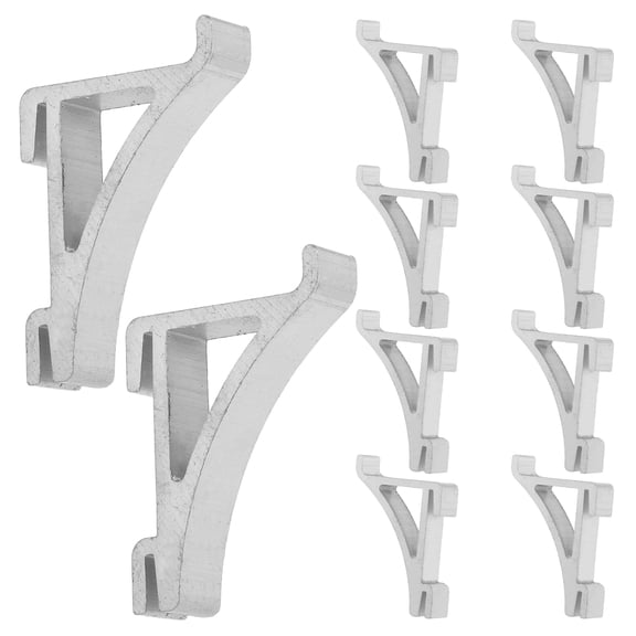 LOLIPPYY 10Pcs Aluminium Refrigerator Shelf Clips Replacement for Freezer and Beverage Cabinets